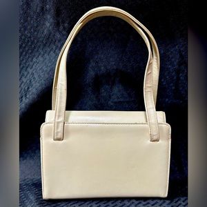 Block Brand Vintage Cream Colored Small Handbag Mid-Century Styling